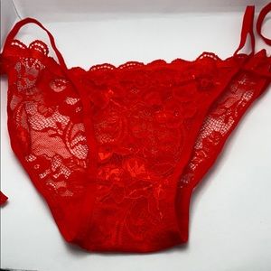 Tie end lace panties